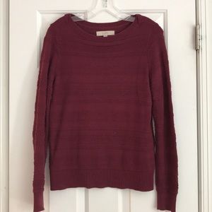 Loft Maroon Pullover Sweater S